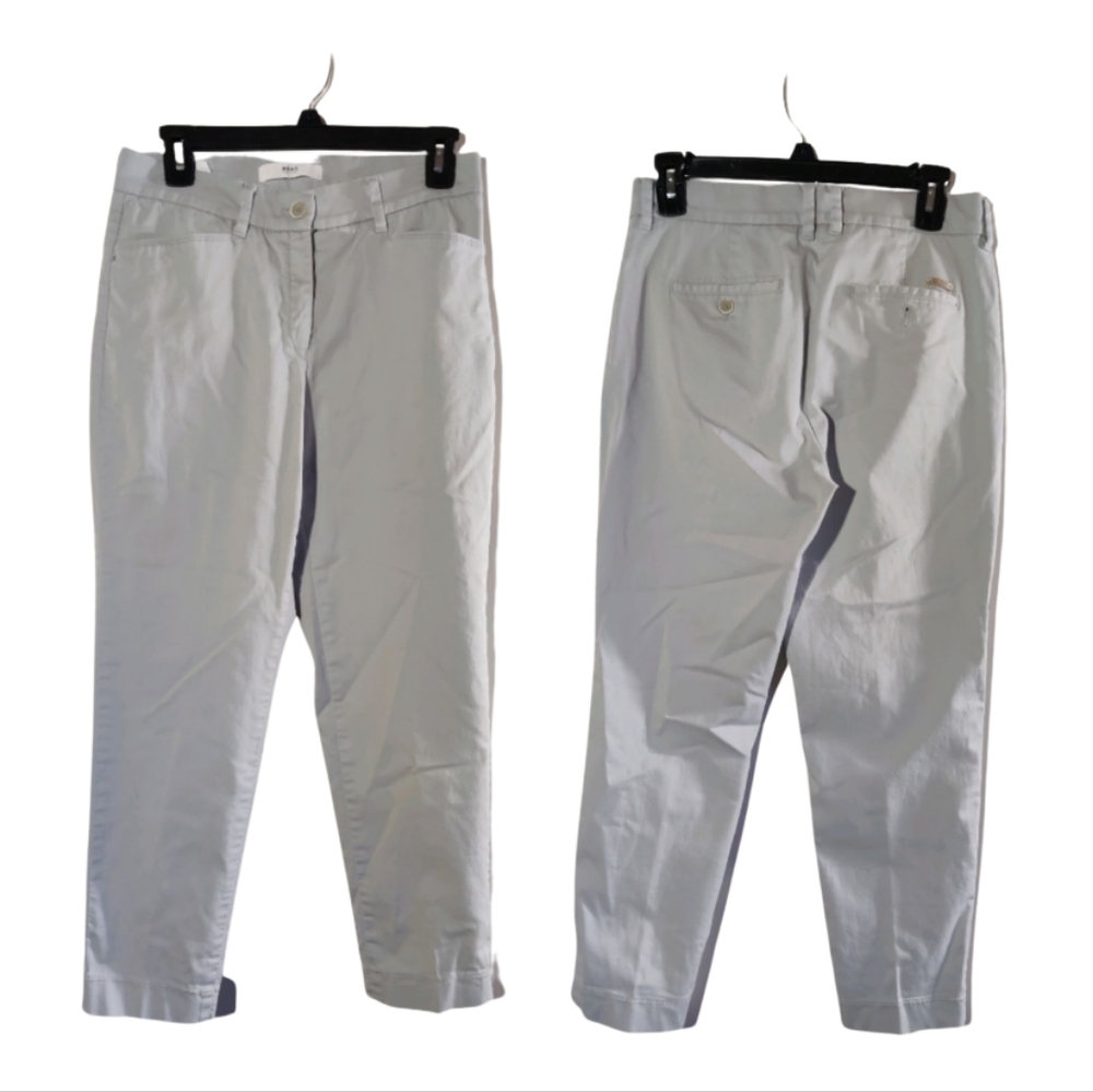 Brax Women's Mara Grey Slacks Pants Cropped